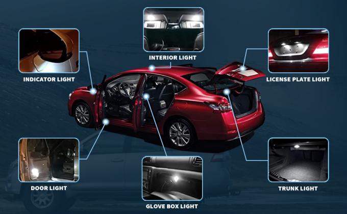 194 لامپ LED خودرو 6500K Wedge T10 تراشه SMD 5050 8