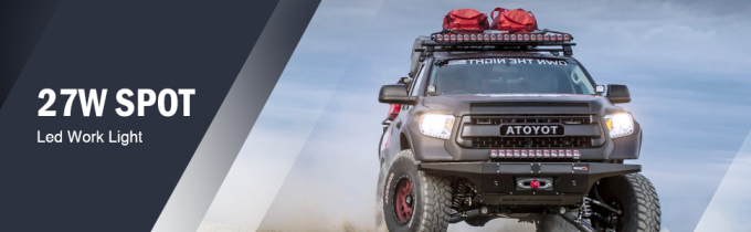 چراغ های مه شکن بسیار روشن رانندگی 27 واتی نقطه ای چراغ خاموش جاده برای SUV کامیون 0