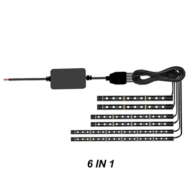 موتور سیکلت Rgb Led Car Kit Under Dash تزئین اتمسفر نئون با APP Wireless