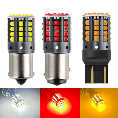 چراغ های چرخش LED آلیاژ آلومینیوم سفید 1156 1157 T20 3030 44SMD چراغ عقب 12V 24V