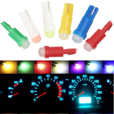 خرید چراغ نشانگر 12 ولت LED برای اتومبیل T5 COB 1SMD 3D قرمز / سبز / زرد / آبی / سفید LED online manufacture