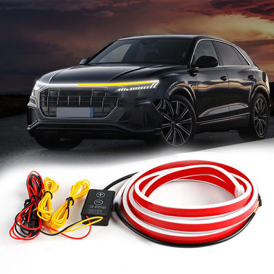 خرید 12 ولت DIY هود اتومبیل انعطاف پذیر LED نوار روشنایی روز سفید چراغ های راه اندازی دکوراسیون Backlight چراغ بلند اتمسفر اتومبیل online manufacture