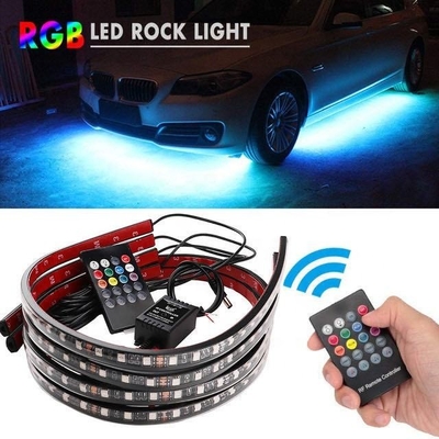خرید چراغ های داخلی خودرو LED چند رنگی کنترل از راه دور انعطاف پذیر ABS 12V چراغ نوار خودرو LED online manufacture