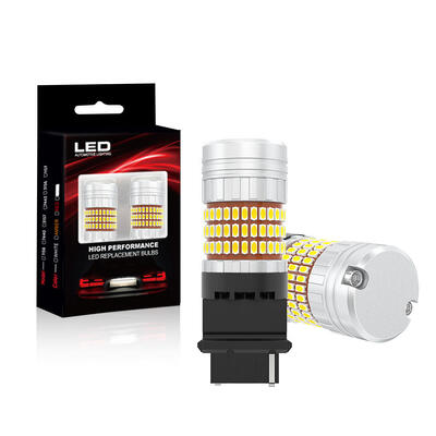 خرید CANBUS LED Bulbs Built-in Resistor 3156 3157 3156K P27W T25 With 3014 LED Chips 27W 1000LM White Amber for 12V Turn Signal Light online manufacture