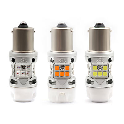 خرید T3 بدون خطای 1156 BA15S BAU15S لامپ 12V 24W سفید طوسی قرمز موتورسیکلت خودرو LED چراغ های سیگنال چرخش با سرامیک online manufacture