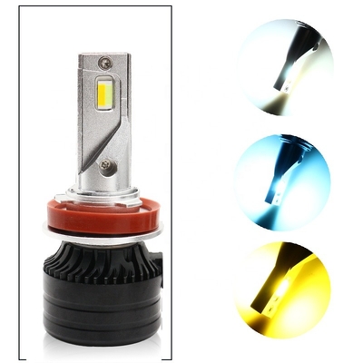 چراغ سر خودرو LED H11 سه رنگ چراغ جلو چراغ خودرو چراغ مه شکن 12-36 ولت یک لامپ اصلاح شده