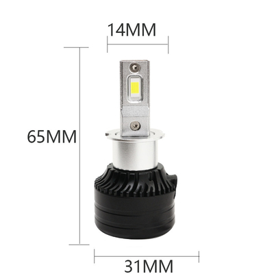 چراغ‌های جلوی خودرو H3 6500K 12-36V چراغ سر LED سیستم محصول لامپ و چراغ مه شکن جلو 3000LM 30W