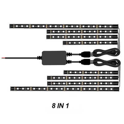 موتور سیکلت Rgb Led Car Kit Under Dash تزئین اتمسفر نئون با APP Wireless