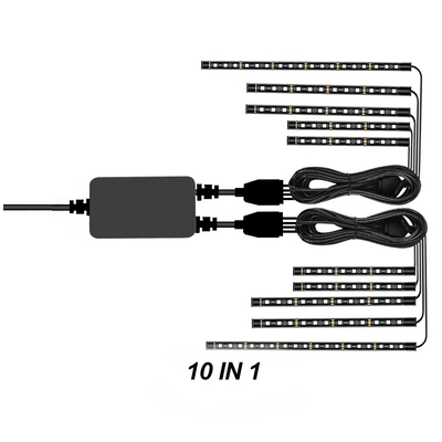 موتور سیکلت Rgb Led Car Kit Under Dash تزئین اتمسفر نئون با APP Wireless