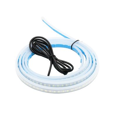 2 عدد 12 ولت انعطاف پذیر چراغ جلو اتومبیل ضد آب نوار لوله LED چراغ های راهنمای جریان ترمز چراغ راهنما DRL