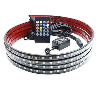 رنگارنگ کنترل صدای محیط چراغ جلو اتومبیل نوار تزئینی RF Rgb 5050