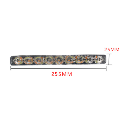 نوار لوله LED چراغ جلو اتومبیل Drl آلومینیومی دو رنگ با لنز ABS