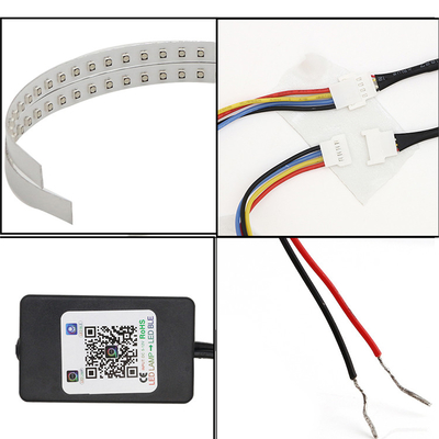 IP 67 LED ماشین چراغ های محیطی APP کنترل چراغ جلو کیت چشم فرشته کیت 360 درجه SMD Demon Halo Rings
