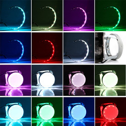 DC12V 5000lm APP Control LED چراغ های محیطی خودرو پروژکتور SMD Styling Auto Styling Demon Led Halo Rings Kit
