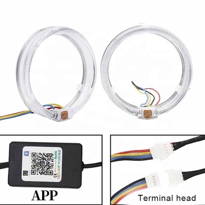 DRL RGB Halo Rings خودرو داخلی چراغ های محیطی LED CCFL Angel Devil Eyes 80mm 95mm 105mm 110mm