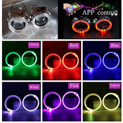 DRL RGB Halo Rings خودرو داخلی چراغ های محیطی LED CCFL Angel Devil Eyes 80mm 95mm 105mm 110mm