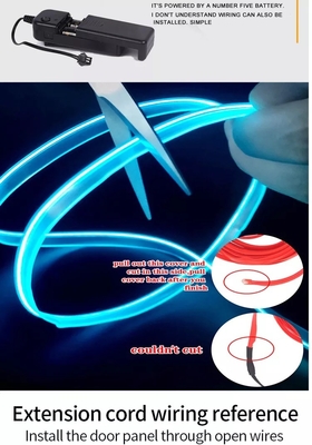 RGB Neon Decorative EL Car Light Atmosphere Interior Car USB خط نور سرد DIY