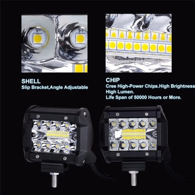 چراغ های رانندگی الومینیوم آلیومینیوم 10-30V LED Light Bar برای خودرو