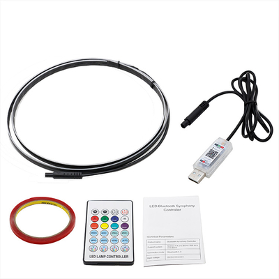 DC5V-12V RGB LED دکوراسیون داخلی خودرو محیط زیست سبک اکریلیک APP کنترل سبک پنهان