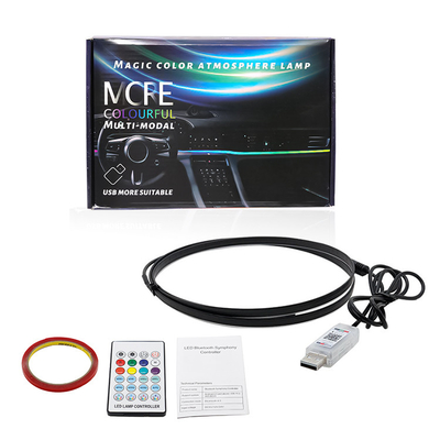 DC5V-12V RGB LED دکوراسیون داخلی خودرو محیط زیست سبک اکریلیک APP کنترل سبک پنهان
