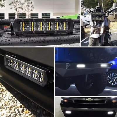 6D بازتاب دهنده دور از جاده LED چراغ 4x4 12V 24V یک ردیف خودرو LED چراغ