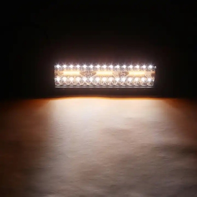9 اینچ 180W دو ردیف LED روشنایی نوار سفید / زرد برای خودروهای غیر جاده ای