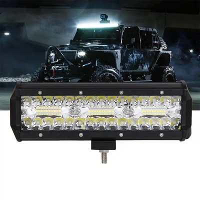 9 اینچ 180W دو ردیف LED روشنایی نوار سفید / زرد برای خودروهای غیر جاده ای