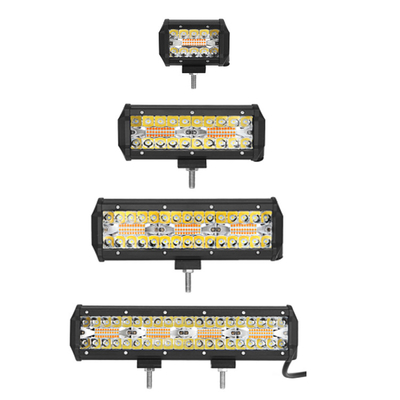 9 اینچ 180W دو ردیف LED روشنایی نوار سفید / زرد برای خودروهای غیر جاده ای