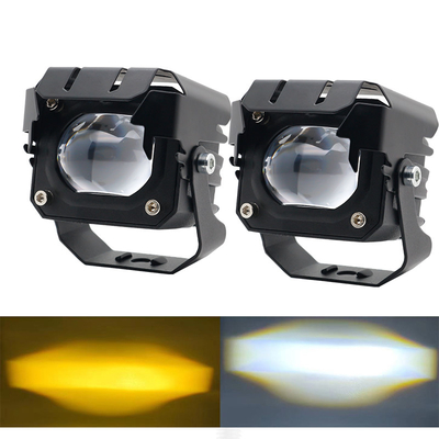 12-80 ولت امبر 3570 LED دو رنگ LED چراغ های کاری برای موتورسیکلت 30-60W چراغ های رانندگی جاده ای