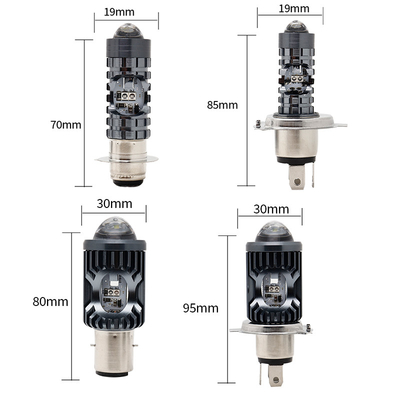 مینی چراغ رانندگی DRL موتورسیکلت چراغ جلو LED لامپ H4 H6 BA20D P15D اتومبیل ماهی چشم پروژکتور لنز دو رنگ