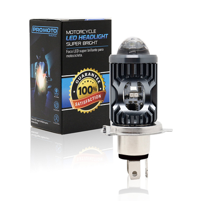 مینی چراغ رانندگی DRL موتورسیکلت چراغ جلو LED لامپ H4 H6 BA20D P15D اتومبیل ماهی چشم پروژکتور لنز دو رنگ