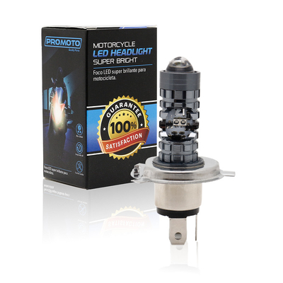 مینی چراغ رانندگی DRL موتورسیکلت چراغ جلو LED لامپ H4 H6 BA20D P15D اتومبیل ماهی چشم پروژکتور لنز دو رنگ