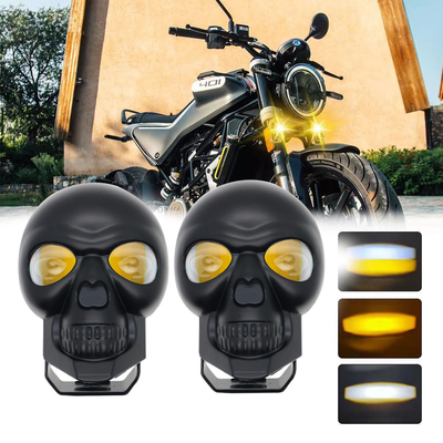 چراغ های جلو جمجمه موتور سیکلت 3 اینچ 40 وات چراغ های بیرونی LED Mini Driving Light دو رنگ