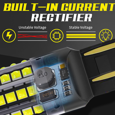 چراغ های چرخش LED آلیاژ آلومینیوم سفید 1156 1157 T20 3030 44SMD چراغ عقب 12V 24V