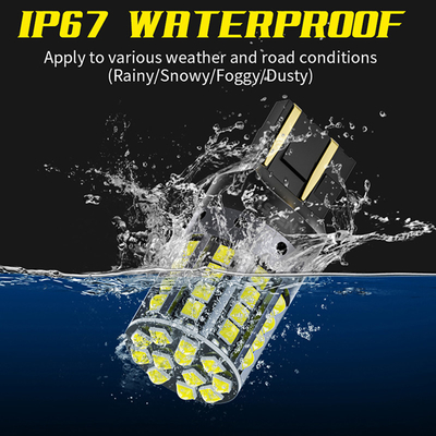 چراغ های چرخش LED آلیاژ آلومینیوم سفید 1156 1157 T20 3030 44SMD چراغ عقب 12V 24V