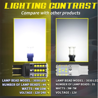 چراغ های چرخش LED آلیاژ آلومینیوم سفید 1156 1157 T20 3030 44SMD چراغ عقب 12V 24V