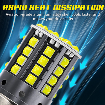 چراغ های چرخش LED آلیاژ آلومینیوم سفید 1156 1157 T20 3030 44SMD چراغ عقب 12V 24V