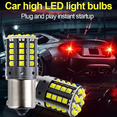 چراغ های چرخش LED آلیاژ آلومینیوم سفید 1156 1157 T20 3030 44SMD چراغ عقب 12V 24V