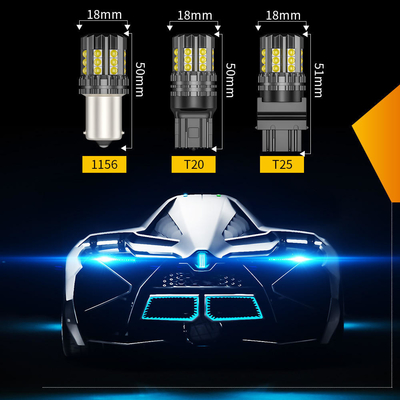 چراغ های سفید LED اتومبیل 12 ولت 24 ولت 2835 45SMD 1156 1157 T25 3156 3157 T20 7440 7443 Canbus لامپ های اتومبیل LED