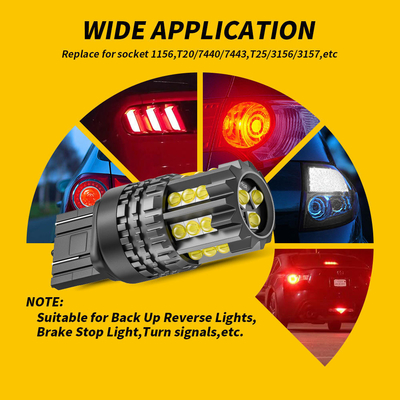چراغ های سفید LED اتومبیل 12 ولت 24 ولت 2835 45SMD 1156 1157 T25 3156 3157 T20 7440 7443 Canbus لامپ های اتومبیل LED