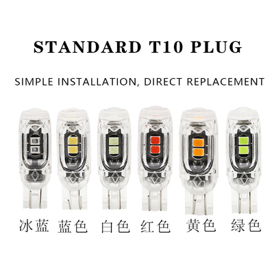 چراغ 360 درجه LED لامپ اتومبیل صفحه گواهینامه نور T10 2835 3030 5smd LED برجسته 5W5 غیر قطبی لامپ عرض کوچک