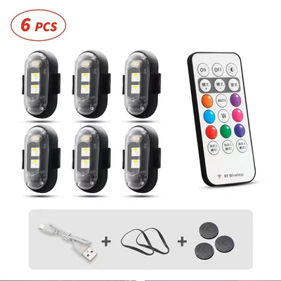 رنگ RGB LED چراغ های فضای داخلی خودرو Micro USB IP67 کنترل از راه دور بی سیم