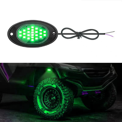 12 ولت نور شاسی ضد آب 2835 ال ای دی تک رنگ سفید خالص 24 ال ای دی نور سنگ برای کامیون جیپ ATV UTV Offroad Underglow