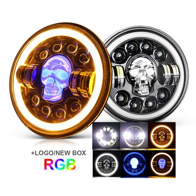 چراغ‌های LED گرد 7 اینچی برای هارلی رویال انفیلد 12000lm