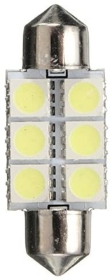 Festoon C5W 5050 6SMD LED چراغ های داخلی خودرو چراغ حباب گنبد آبی سفید DC 12V 31mm 36mm 39mm 41mm
