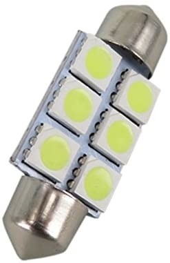 Festoon C5W 5050 6SMD LED چراغ های داخلی خودرو چراغ حباب گنبد آبی سفید DC 12V 31mm 36mm 39mm 41mm