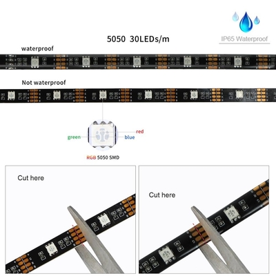 نوار لوله LED چراغ جلو اتومبیل USB SMD 5050 RGB رنگارنگ DC 5V انعطاف پذیر